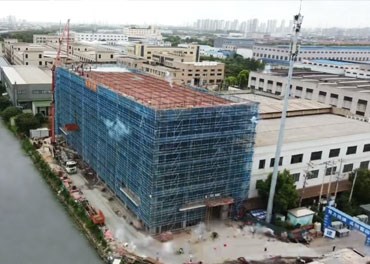 通洋公司二期工程廠房封頂大吉