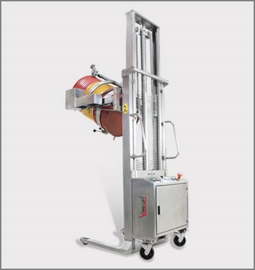 不銹鋼半電動油桶翻轉車