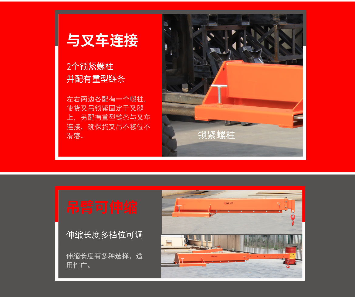 水平型伸縮臂貨叉吊