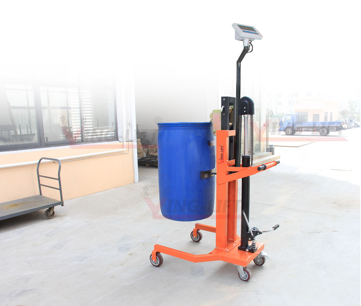 液壓稱重油桶搬運(yùn)車