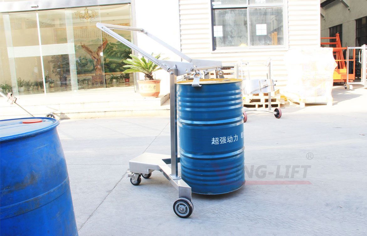 不銹鋼機(jī)械式油桶搬運(yùn)車