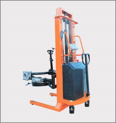 半電動油桶翻轉車帶電子稱重