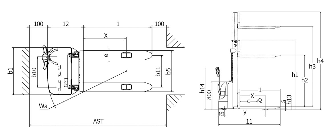 全電動(dòng)托盤堆垛車