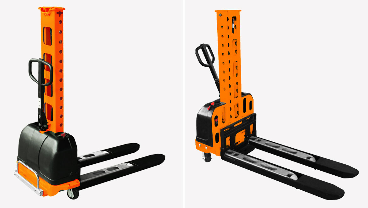 半電動(dòng)自提升堆垛機(jī)